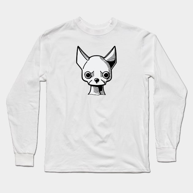 Nervous chihuahua Long Sleeve T-Shirt by stkUA